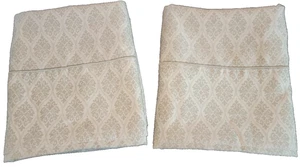 2 Pillow Cases 21 X 30 Stan /Queen Grey & White Microfiber. Pillow Pocket Closur - Picture 1 of 5
