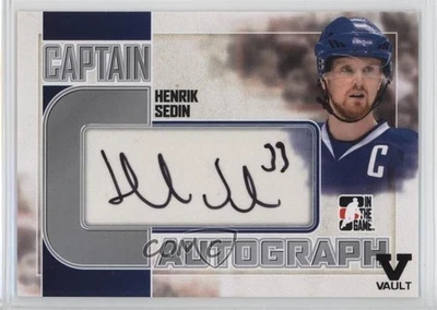 2011-12 ITG Captain-C Series Silver Vault Black Henrik Sedin #A-HS Auto HOF - Image 1 of 2