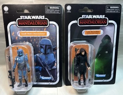 Star Wars Vintage Collection  DEATH WATCH MANDALORIAN LUKE SKYWALKER Figures New - image 1 of 4