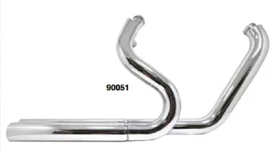 Chrome Side By Side 2-2 Exhaust 86-17 Harley Softail FLST Fatboy FLSTF 90051 - Image 1 of 2