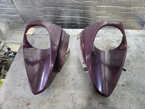 79-83 DATSUN 280ZX TURBO HEADLAMP SURROUND HEADLIGHT BUCKET WITH WASHER NOZZELS - Foto 1 di 12