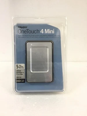 NEW Maxtor Onetouch 4 Mini 160Gb USB 2.0 External Portable Hard Drive FREE SHIPP - Image 1 of 4