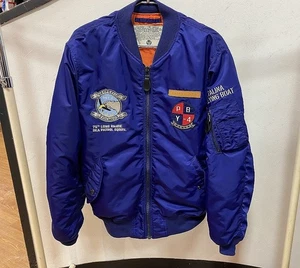 Avirex MA-1 Flight Jacket XL Navy Used - Picture 1 of 10
