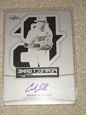 COLE STOBBE 2015 Leaf Metal Draft Green Perfect Game Print Plate AUTOGRAPH #1/1