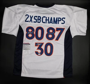 Terrell Davis Ed McCaffrey Smith Multi Signed Broncos SB Champs Jersey JSA COA - Picture 1 of 4
