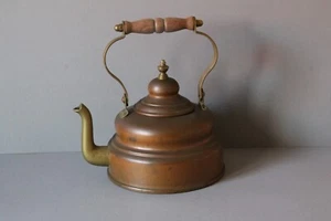 Schulte Ufer SUS elegant kettle copper flat floor wooden handle 1.75 liters - Picture 1 of 4