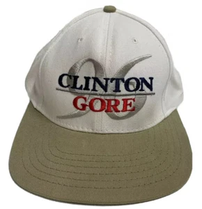 Bill Clinton Vs Al Gore 1996 Political Campaign Snapback Hat Chicago Vintage USA - Picture 1 of 4