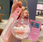 Sakura Diary Series Sanrio Cinnamoroll Doughnut Shaker Ball Keychain Wristlet