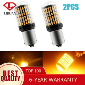 2X Canbus Amber Led Turn Signal Indicator Light Bulbs 3014SMD BAU15S PY21W 581 - Picture 1 of 7