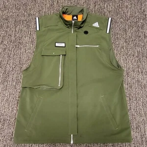 ADIDAS REMIX Army Green Technical Retro Motorcycle Vest Jacket Large P12652 - Picture 1 of 11