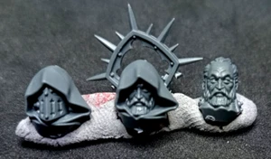 Warhammer 40k bits Space Marines- Dark Angels Lion El'Johnson head and halo bits - Picture 1 of 2