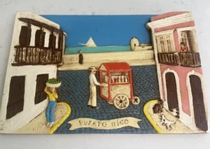 Puerto Rico Slate/ Clay Sculptur Carve Art Beautiful Bright Detail 11.5” X 7.5” - Picture 1 of 6