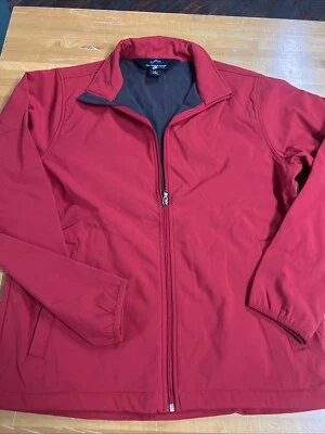 New TRI-MOUNTAIN Softshell RED JACKET Water-Resistant NYLON OUTER Sz S - Image 1 of 4