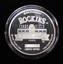 1995 Coors Field Inauguration Season Colorado Rockies 1oz .999 Fine Silver Round