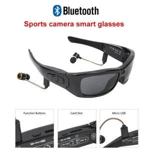 New Arrived Men Women Polarized Sunglasses Glasses Speaker + Headphone DVR - Picture 1 of 14