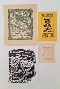 ♥ LOTTO 4 EX LIBRIS LORENZO ALESSANDRI Dina SURFANTA ANNI 1945 56 57 p18 - Imagen 1 de 2