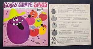 Goofy Grape Sings 7" LP Record NEVER PLAYED Pillsbury Funny Face Songs Lyrics