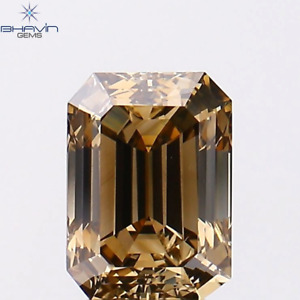 1.51 CT Emerald Diamond Brown Color Natural Loose Diamond 1TFCC1-193