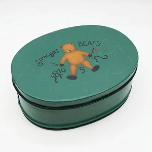 Osos de colección para grandes almacenes de Londres pesados 13"" x 10"" metal ovalado lata - Imagen 1 de 10