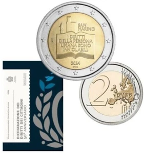 2 Euro Sondermünze San Marino 2024 " Dichiarazione dei diritti dei cittadini " - Imagen 1 de 1