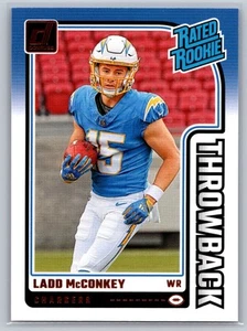 2024 Donruss #23 Ladd McConkey Rated Rookies Throwback - Bild 1 von 2