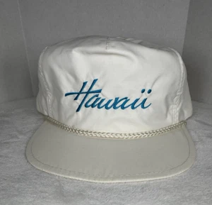 Vintage Hawaii Nylon Rope Golfer Hat Cap Flat Bill Adjustable - Picture 1 of 20