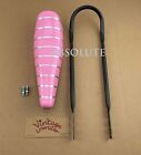 16&quot; VINTAGE LOWIRDER PINK/SILVER BANANA SEAT W/LOWRIDER  SISSYBAR FOR 16&quot; BIKE
