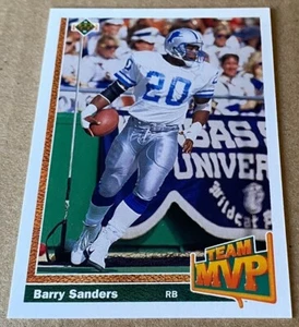 BARRY SANDERS HOF 1991 UPPER DECK TEAM MVP  Card #458 NM-MT Condition - Picture 1 of 2