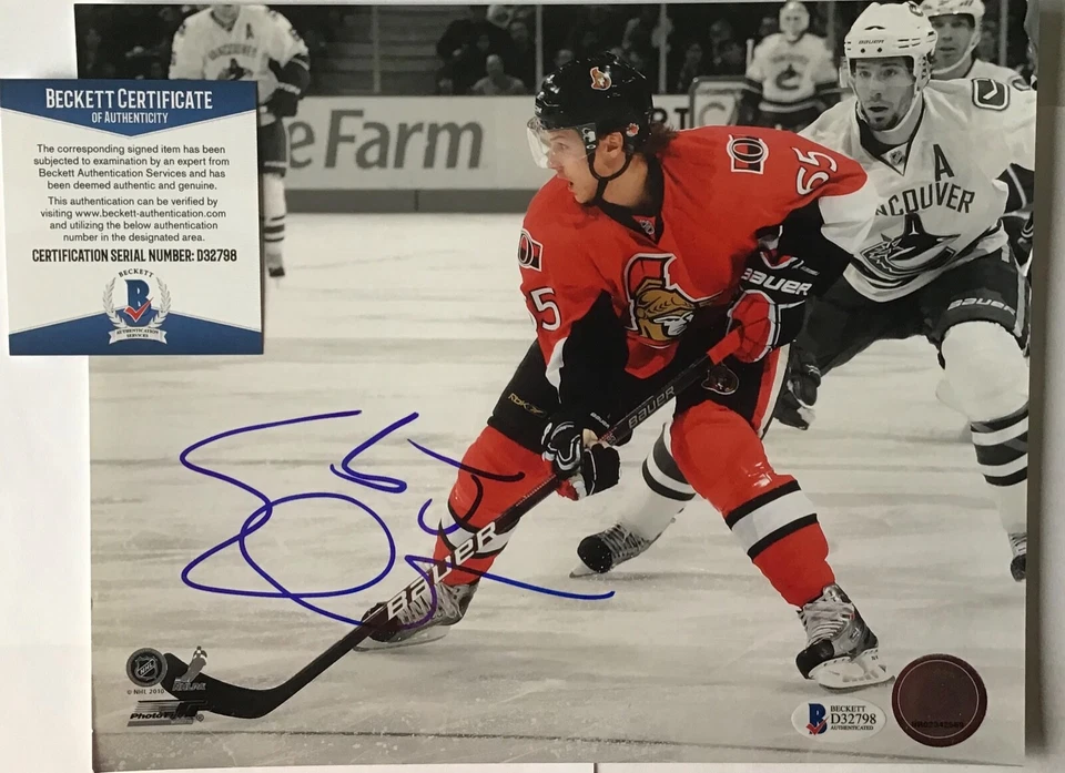 ERIK KARLSSON SIGNED OTTAWA SENATORS 8x10 PHOTO BECKETT BAS COA D32798 - Image 1 of 1