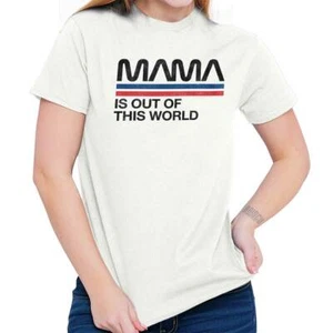 Best Mom Ever Daughter Boy Mother's Day Gift Womens Graphic Crewneck T Shirt Tee - Picture 1 of 3