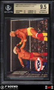 POP 1 Hulk Hogan Flair BGS 9.5: 1995 CARDZ WCW Main Event 1st Official WCW Gisto - Picture 1 of 3