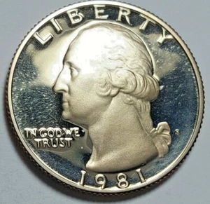 1981 S Proof Washington Quarter RPM Repunch Mint Mark Dcam BU Error Coin - Picture 1 of 5