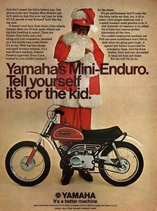 1970 Yamaha Mini Enduro Motorcycle Original Color Print Ad - Picture 1 of 1