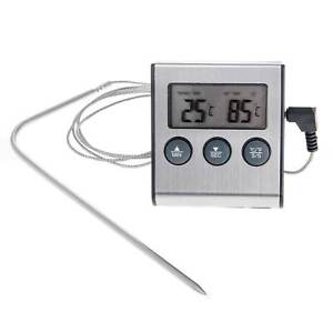 Bratenthermometer digital Backofen Grill Thermometer Fleischthermometer m. Sonde