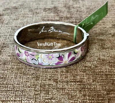 Pulseira Vera Bradley PORTOBELLO ROAD articulada ROXA cinza PRATA NOVA COM ETIQUETAS US$ 38 - Imagem 1 de 4