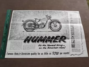 ORIGINAL HARLEY HUMMER DEALER POSTER - Picture 1 of 1