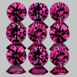 Natural Red Ruby Round 2.70 mm 9 pcs Brilliant Machine Cut (Flawless-VVS) - Picture 1 of 2