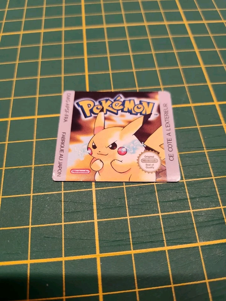 Stickers - Etiquette De Remplacement Pokemon Version Jaune - Photo 1/2