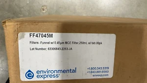 Environmental Express Disposable Filter Funnels w/0.45um MCE Filter w/ Tab - Picture 1 of 3