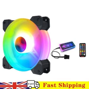 COOLMOON 120mm RGB Cooling Fan Radiator Heatsink for PC Desktop Computer Chassis - Afbeelding 1 van 21