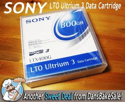 Sony LTO3 Ultrium 3 Data Cartridge LTX400G 800GB New Factory Sealed - Image 1 of 4