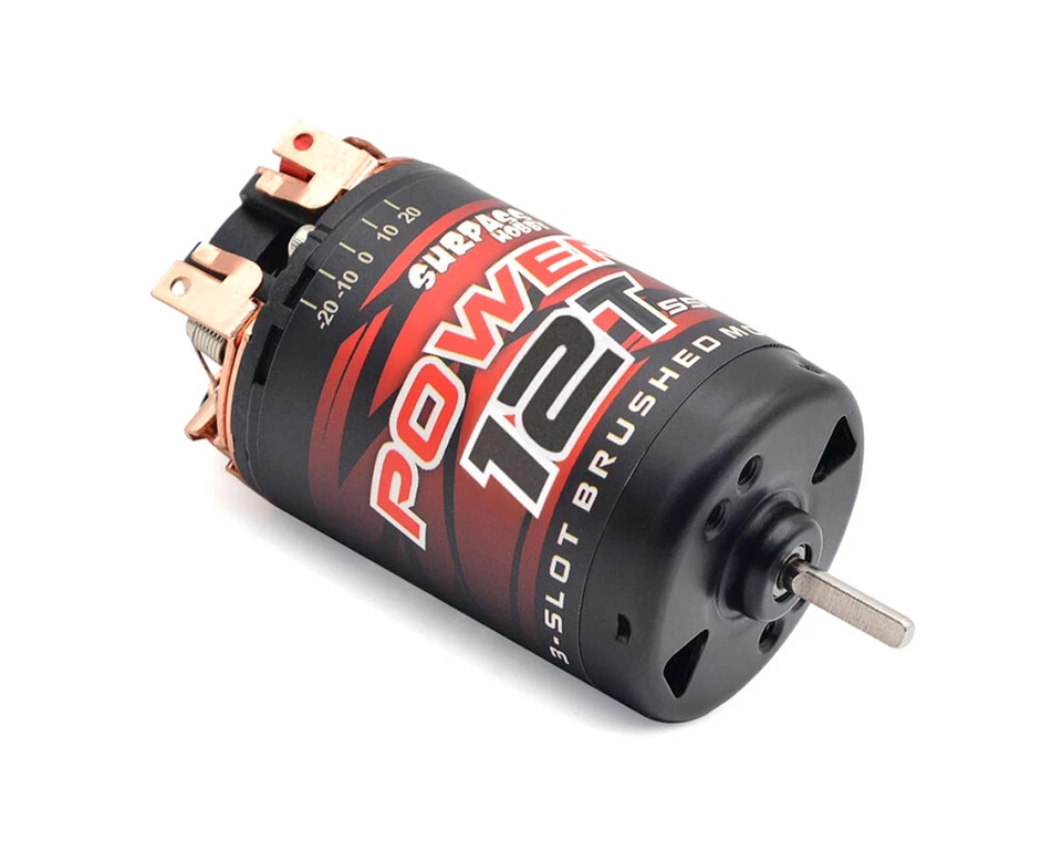 Motor de cepillo de estator de 3 ranuras Surpass Hobby Crawler 550 tamaño 12T para 1/10 radiocontrol Foto 1 de 1