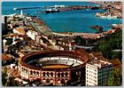 Carte postale Espagne Costa del Sol Malaga anneau de taureaux et stade de tauromachie portuaire