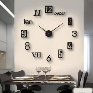 Grande horloge murale 3D moderne pour décoration de maison horloge murale assiettes