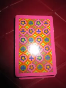 CARTAS DE JUEGO USADAS Vintage DISEÑOS GEOMÉTRICOS MULTICOLORES - 1970 - Imagen 1 de 2