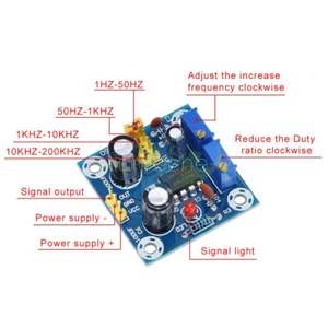 NE555 Duty Cycle and Frequency Adjustable Square Wave Module Board DIY Kit - Picture 1 of 4
