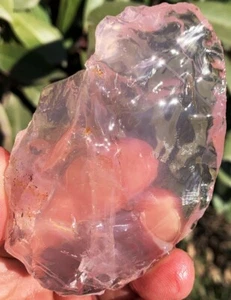 165,2 g ¡¡¡EXCELENTE!!! Piedras preciosas naturales cuarzo rosa hielo transparente coleccionables ie2059 - Imagen 1 de 12