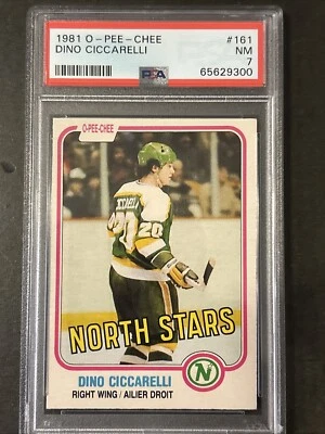 1981 O Pee Chee Dino Ciccarelli PSA 7 - Image 1 of 2