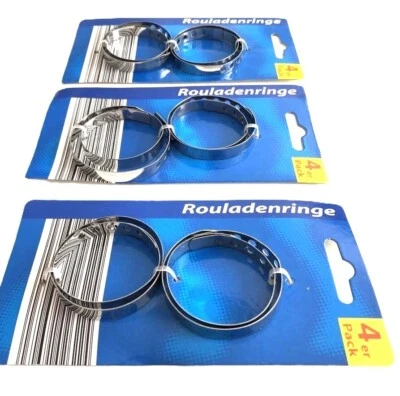 12 Rouladenringe Rouladenklammern Rouladenhalter Verstellbar Edelstahl - Bild 1 von 2