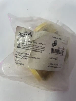 Maintenance Warehouse Push-To-Connect 90-Degree Elbow 3/4" x 3/4"